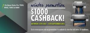 $1,000 Cashback on a Epson Stylus Pro 7890 or 9890