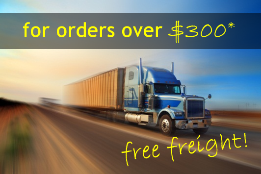 NEW! Free freight for  orders over $300!